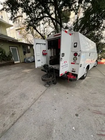Magnet Plumbing service vehicle on-site for Slab Leak Repair in Kay Gardens